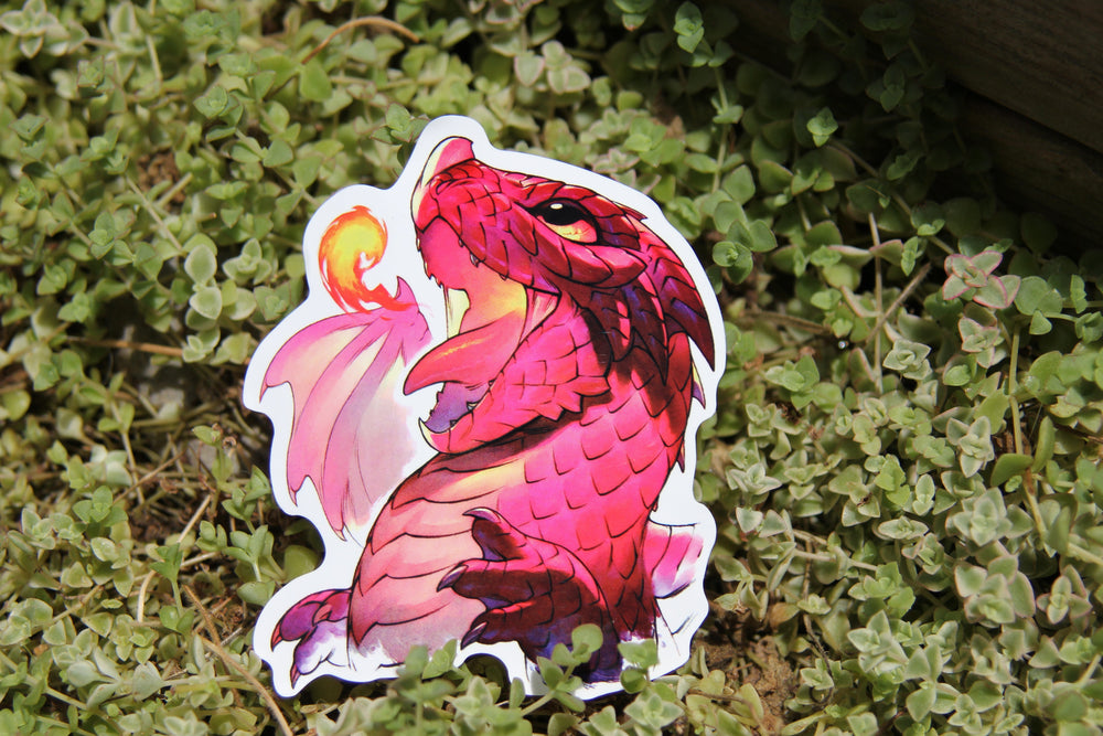 Metal Weave Games: Red Wyrmling Sticker (ONLINE ORDER ONLY)