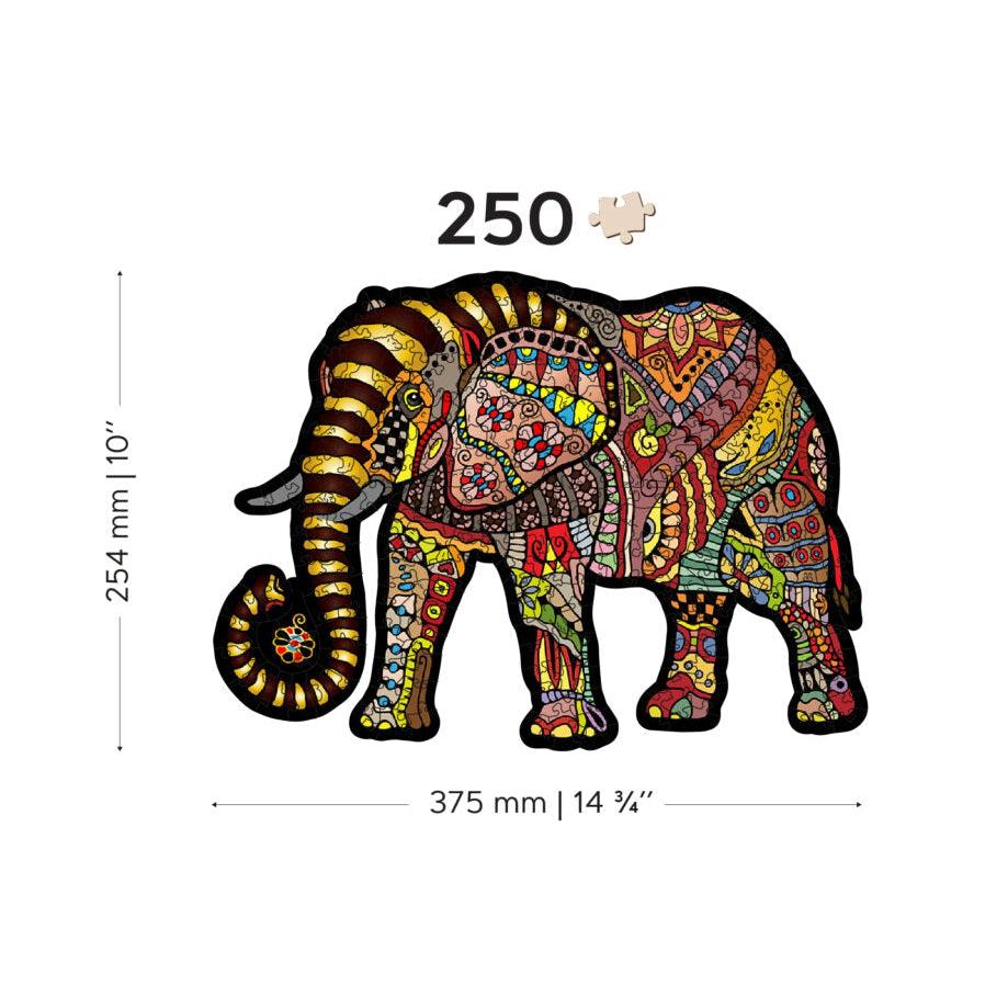 Magic Elephant 245 Piece Wood Jigsaw Puzzle Wooden City (ONLINE ORDER ONLY)