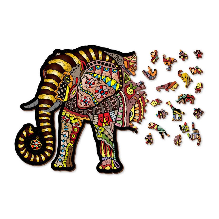 Magic Elephant 245 Piece Wood Jigsaw Puzzle Wooden City (ONLINE ORDER ONLY)