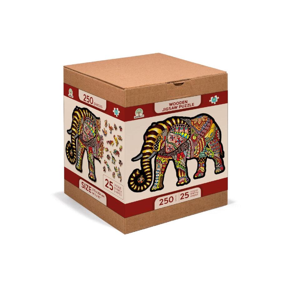 Magic Elephant 245 Piece Wood Jigsaw Puzzle Wooden City (ONLINE ORDER ONLY)