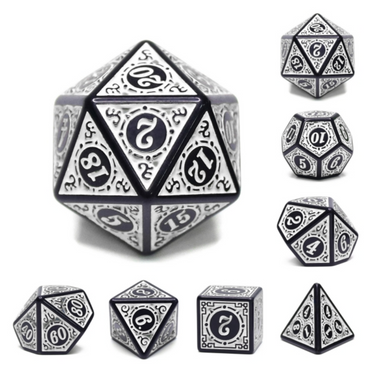 Magic Flame - White RPG Dice Set (ONLINE ORDER ONLY)