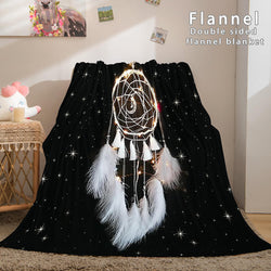 Magical Dream Catcher Flannel Fleece Reversible Sherpa Throw Blanket (Online Order Only)