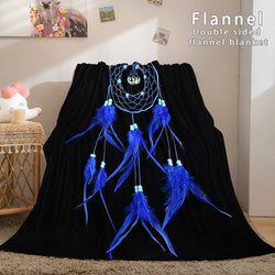 Magical Dream Catcher Flannel Fleece Reversible Sherpa Throw Blanket (Online Order Only)