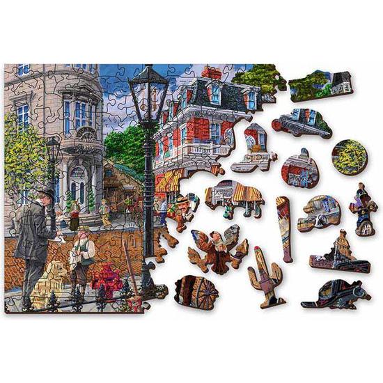 Main Street 200 Piece Wood Jigsaw Puzzle Wooden City (ONLINE ORDER ONLY)