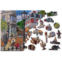 Main Street 200 Piece Wood Jigsaw Puzzle Wooden City (ONLINE ORDER ONLY)
