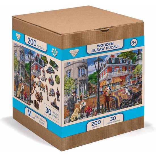 Main Street 200 Piece Wood Jigsaw Puzzle Wooden City (ONLINE ORDER ONLY)
