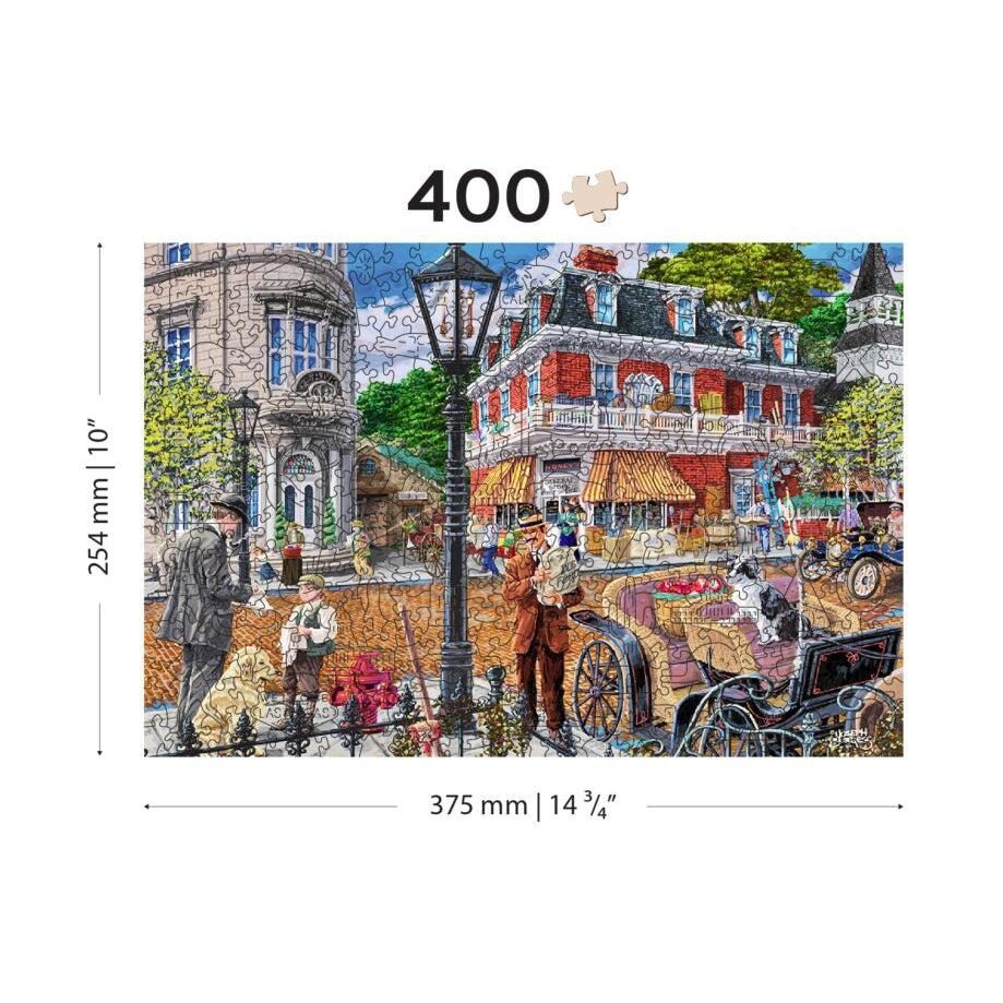 Main Street 400 Piece Wood Jigsaw Puzzle Wooden City (ONLINE ORDER ONLY)