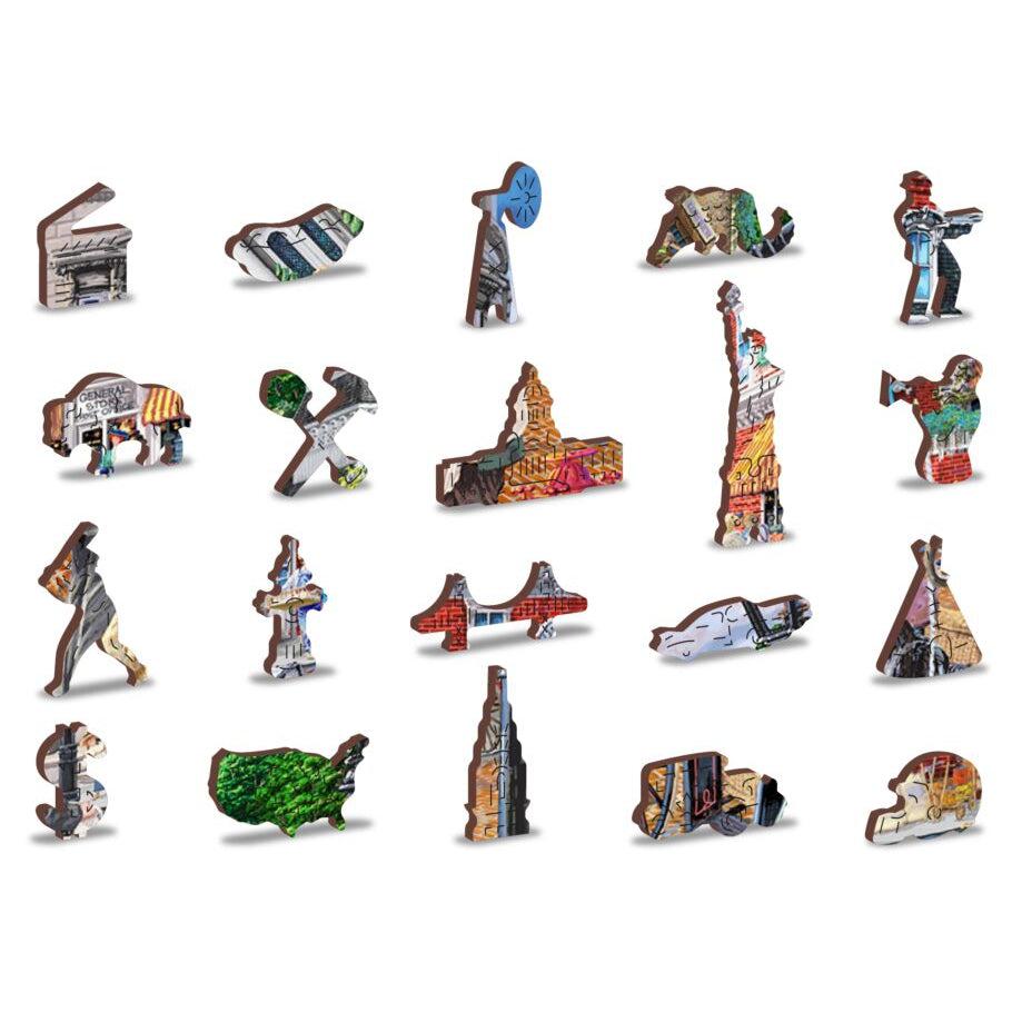 Main Street 400 Piece Wood Jigsaw Puzzle Wooden City (ONLINE ORDER ONLY)