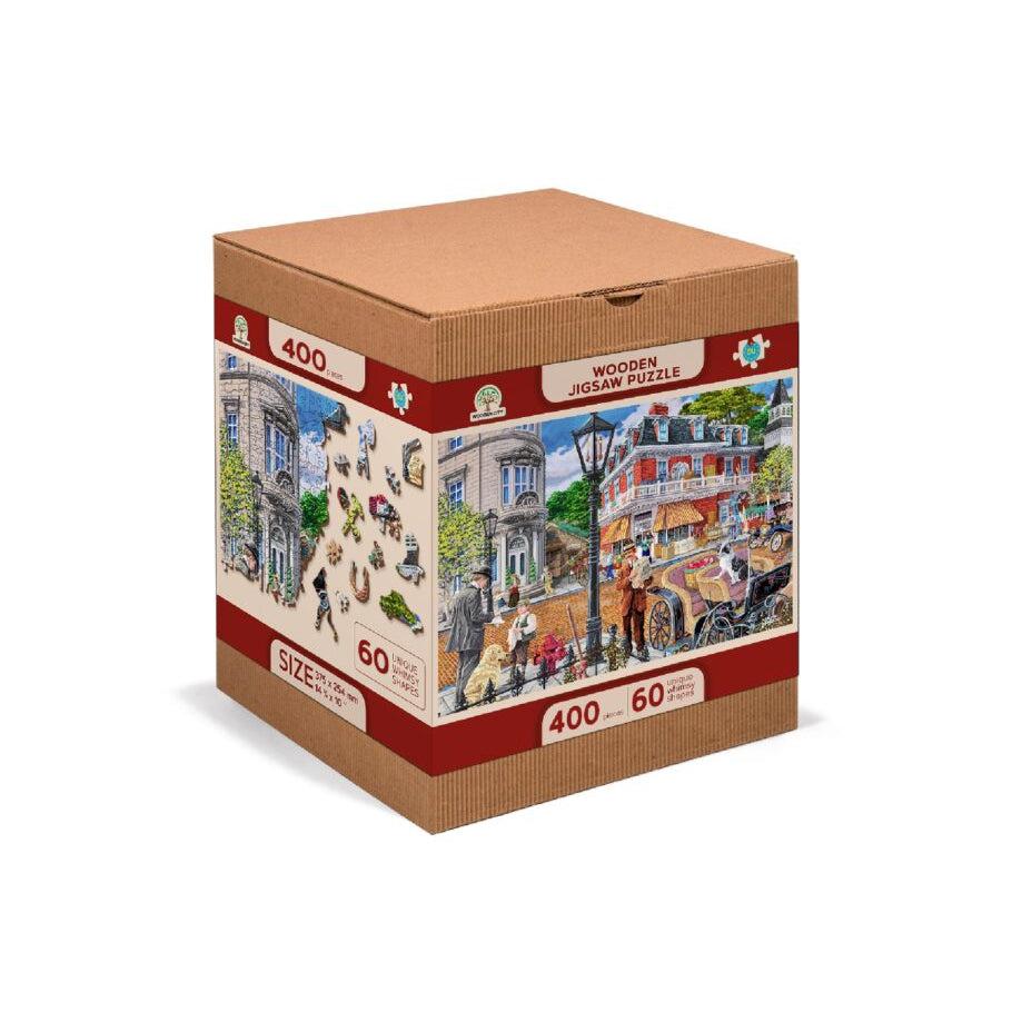 Main Street 400 Piece Wood Jigsaw Puzzle Wooden City (ONLINE ORDER ONLY)