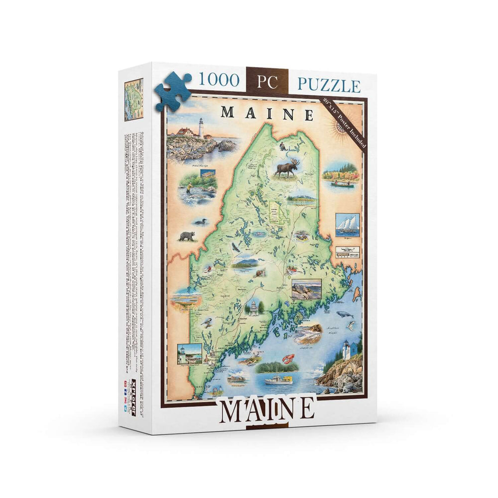 Maine 1000 Piece Jigsaw Puzzle Xplorer Maps (ONLINE ORDER ONLY)