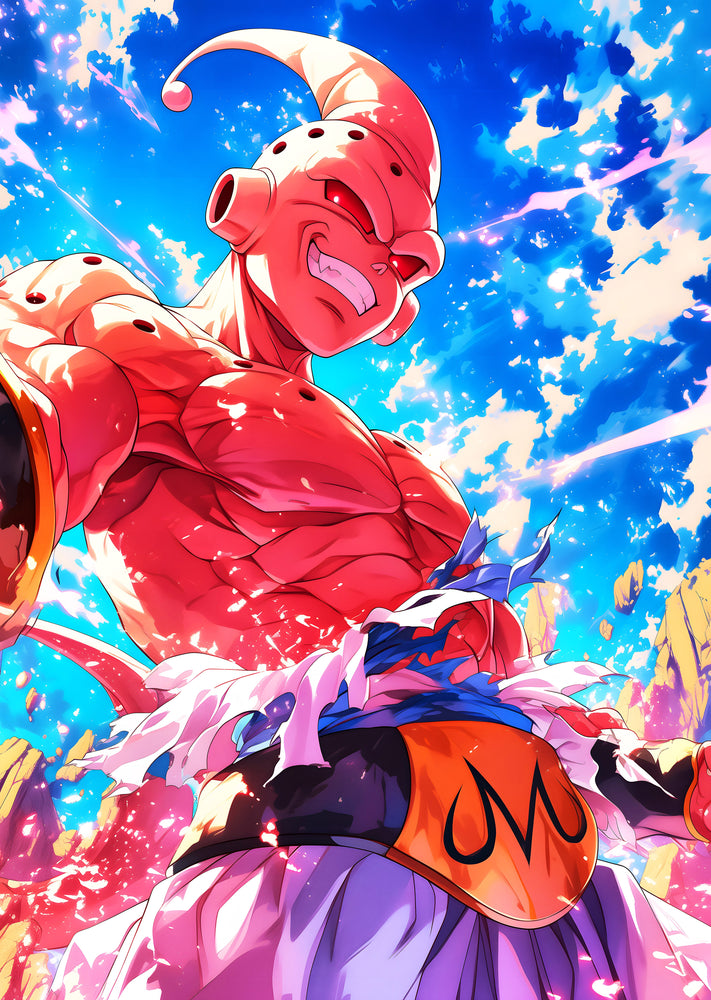 Majin Buu's Chaotic Reign: A Digital Art Tribute to the Dragon Ball Z Villain (ONLINE ORDER ONLY)