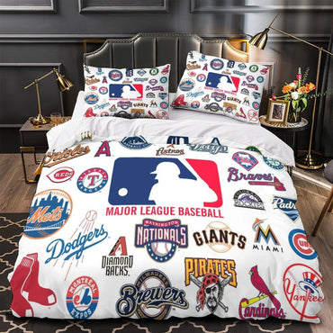 Major League Baseball MLB Duvet Cover Bedding Set Without Filler