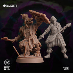 3D Printed Sordane Publishing Maka Elite Moonsoon 28 32mm D&D (Online Only)
