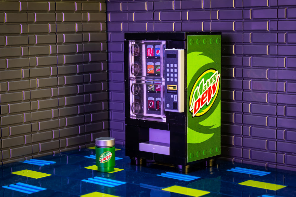 Making Dew - B3 Customs Soda Vending Machine made using LEGO parts (Online Order Only)