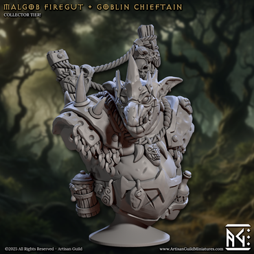 3D Printed Artisan Guild Malgob Faldorn Hobgoblin Bust Set 28mm 32mm (Online Only)