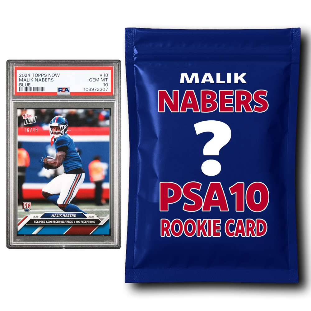 Malik Nabers PSA 10 Graded Football Rookie Card Mystery Pack (ONLINE ORDER ONLY)