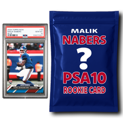 Malik Nabers PSA 10 Graded Football Rookie Card Mystery Pack
