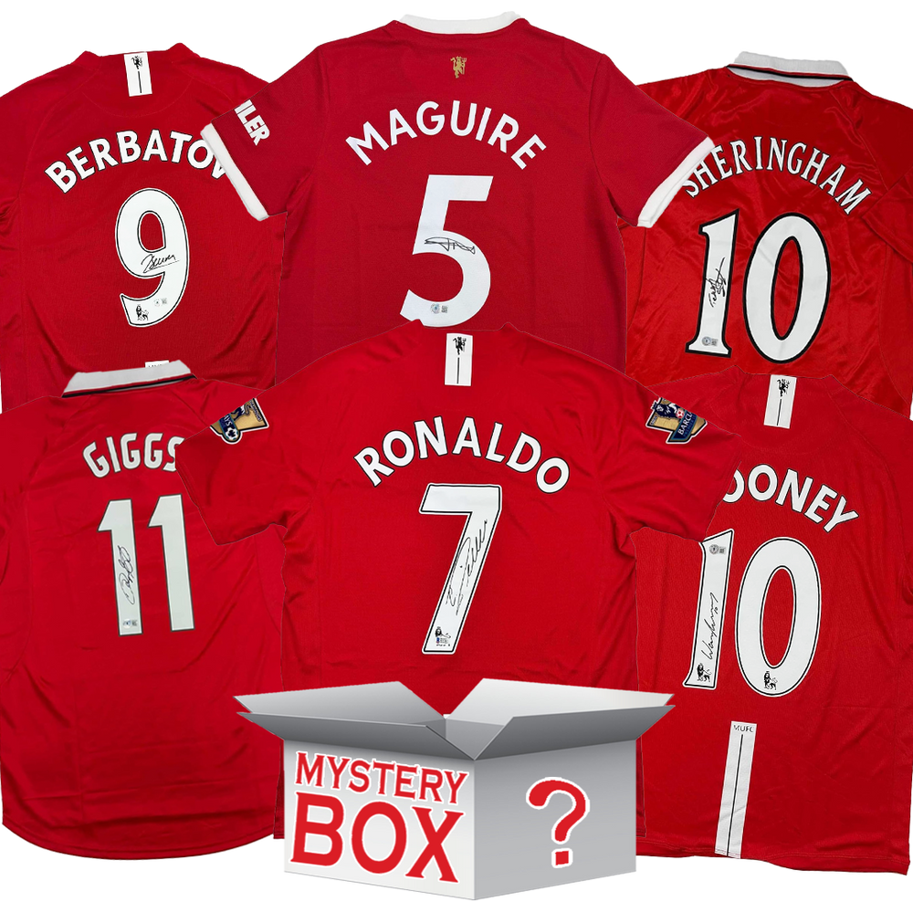 Manchester United Autographed/Signed Soccer Jersey Mystery Box with PSA JSA or Beckett COA (ONLINE ORDER ONLY)
