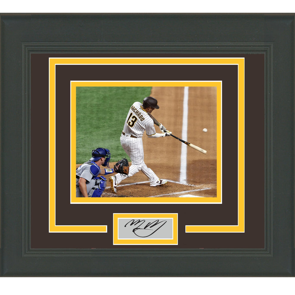 Framed Manny Machado Facsimile Laser Engraved Signature Auto San Diego Padres 11x14 Baseball Photo (ONLINE ORDER ONLY)