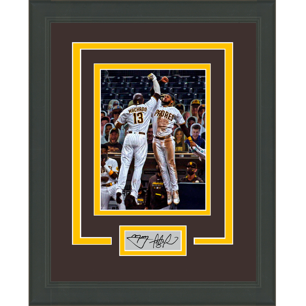 Framed Fernando Tatis Jr Manny Machado Dual Facsimile Laser Engraved Signature Auto San Diego Padres 11x14 Baseball Photo (ONLINE ORDER ONLY)