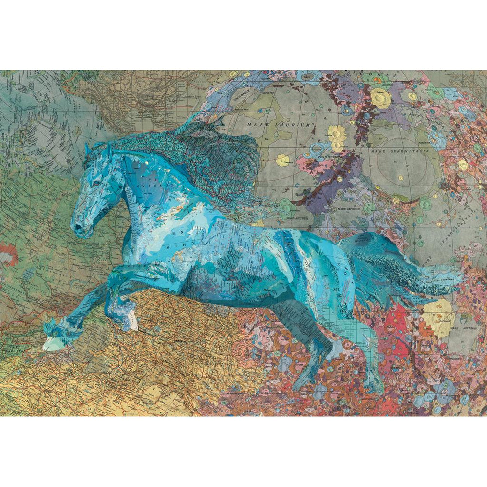 Map Horse Map Art 2000 Piece Jigsaw Puzzle Heye