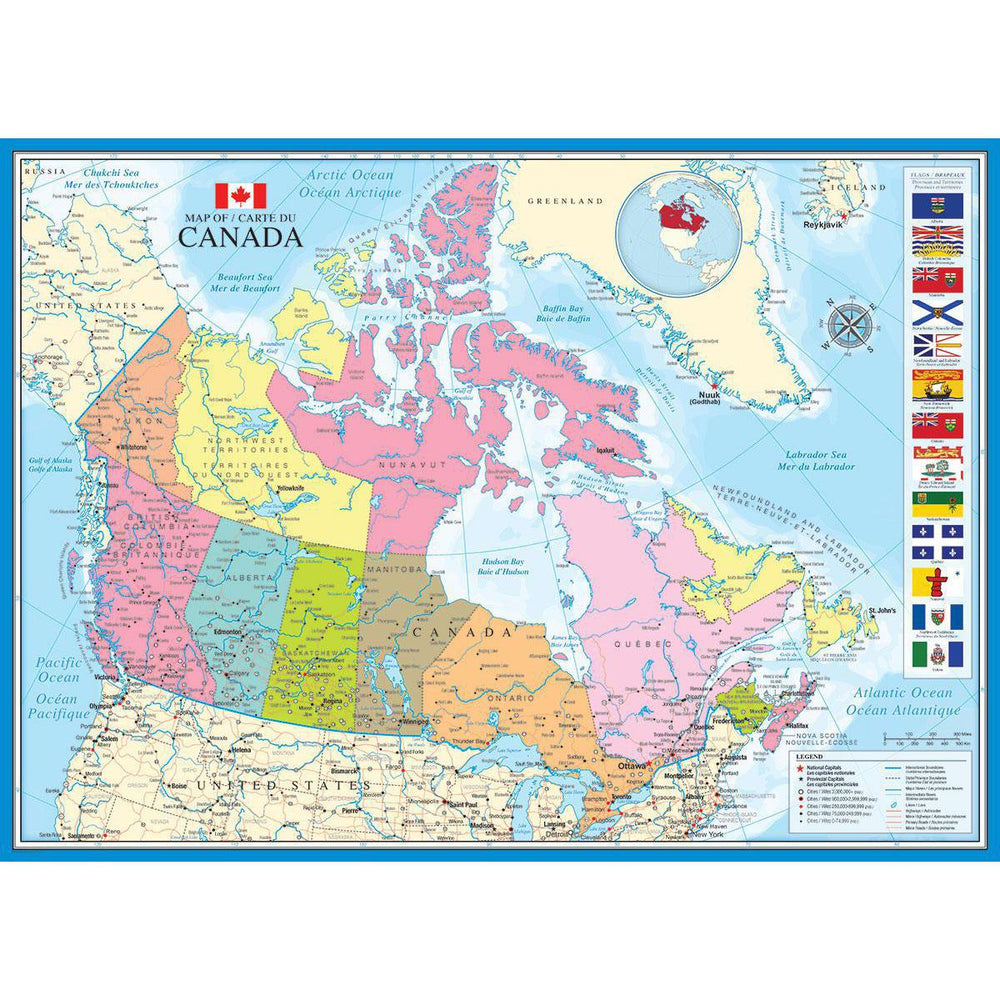 Map of Canada 1000 Piece Jigsaw Puzzle Eurographics (ONLINE ORDER ONLY)