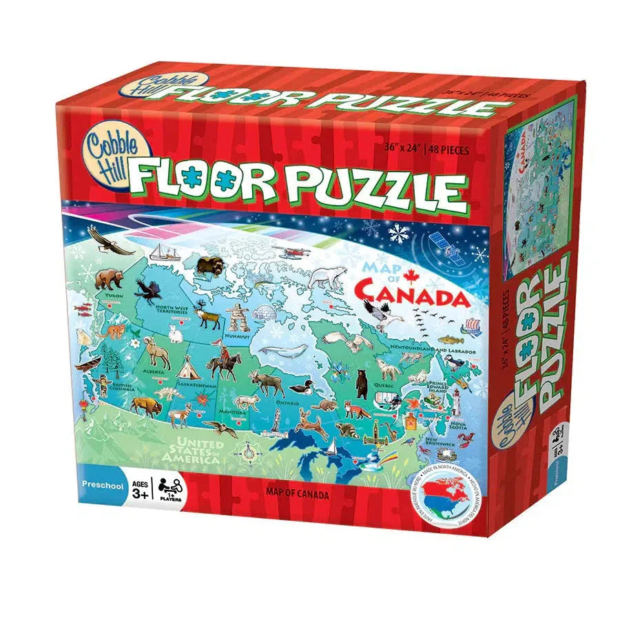 Map of Canada 48 Piece Floor Jigsaw Puzzle Cobble Hill (ONLINE ORDER ONLY)