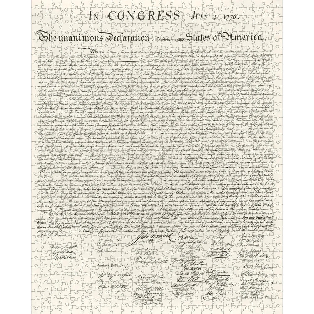 Map of DC & Declaration of Independence 1000 Piece Jigsaw Puzzle Pomegranate