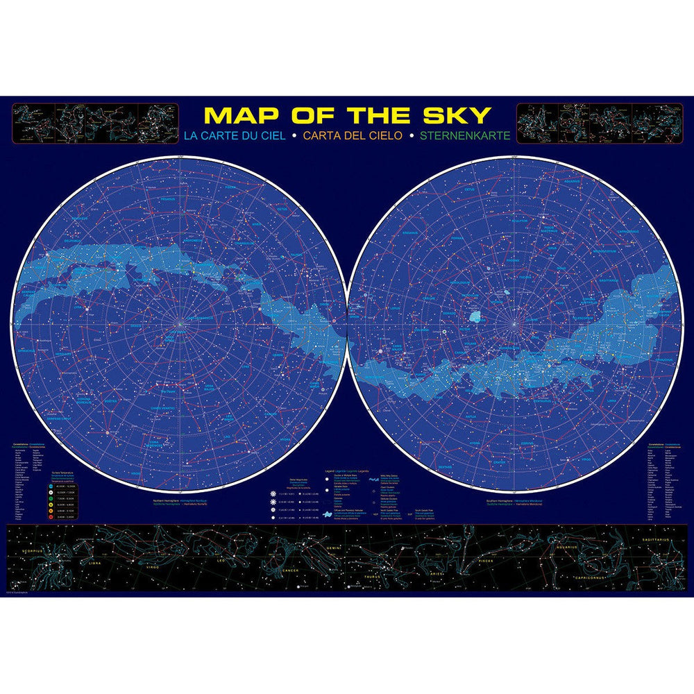 Map of the Sky 1000 Piece Jigsaw Puzzle Eurographics (ONLINE ORDER ONLY)
