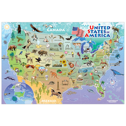 Map of the USA 48 Piece Floor Jigsaw Puzzle Cobble Hill (ONLINE ORDER ONLY)