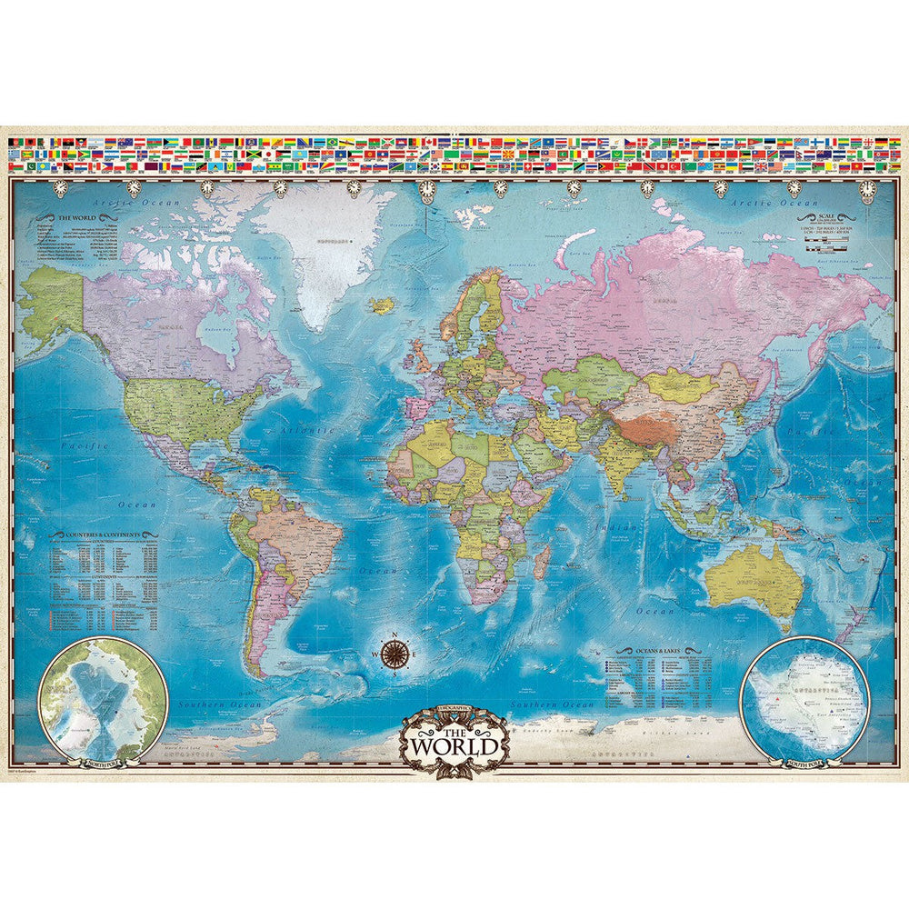 Map of the World 1000 Piece Jigsaw Puzzle Eurographics (ONLINE ORDER ONLY)