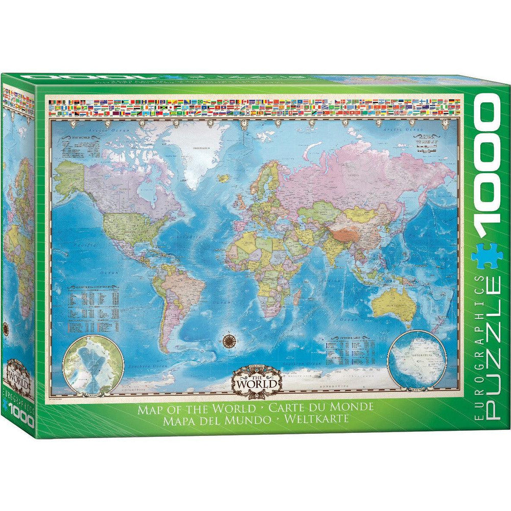 Map of the World 1000 Piece Jigsaw Puzzle Eurographics (ONLINE ORDER ONLY)