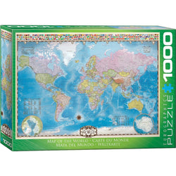 Map of the World 1000 Piece Jigsaw Puzzle Eurographics (ONLINE ORDER ONLY)