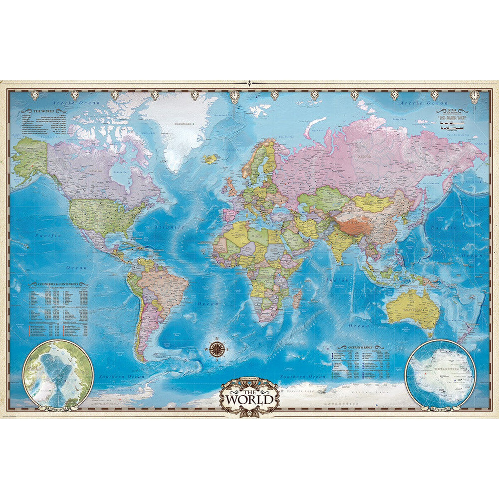 Map of the World 2000 Piece Jigsaw Puzzle Eurographics (ONLINE ORDER ONLY)