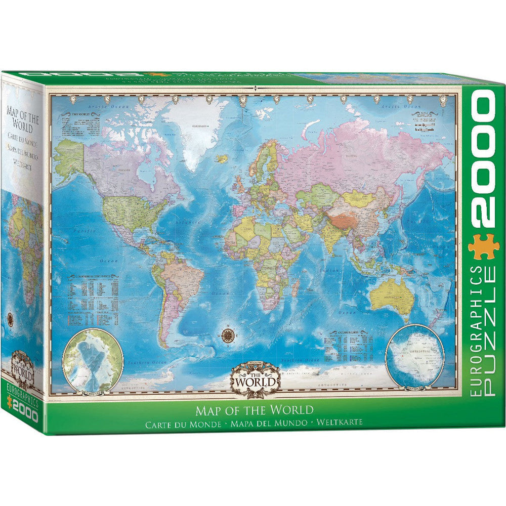 Map of the World 2000 Piece Jigsaw Puzzle Eurographics (ONLINE ORDER ONLY)