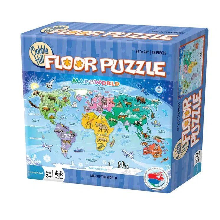 Map of the World 48 Piece Floor Jigsaw Puzzle Cobble Hill (ONLINE ORDER ONLY)