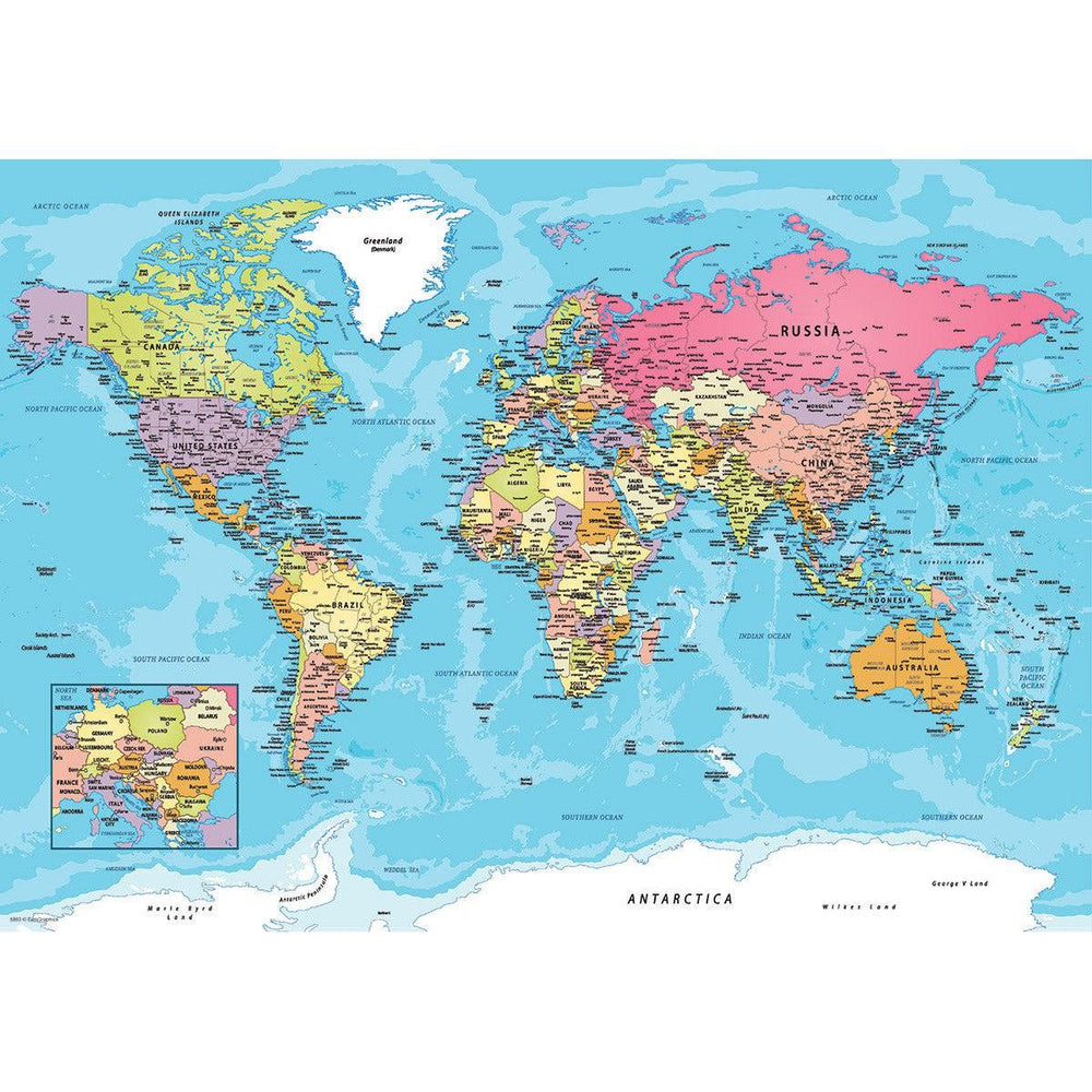 Map of the World 550 Piece Jigsaw Puzzle in Tin Eurographics (ONLINE ORDER ONLY)