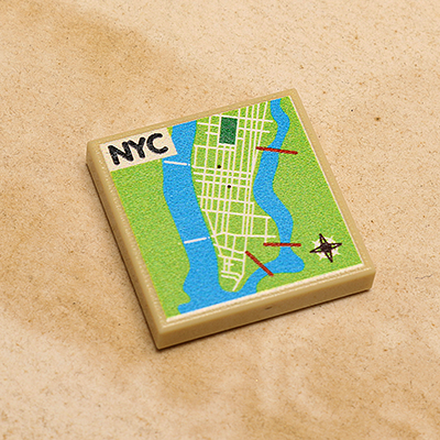 B3 Customs® New York City Map (2x2 Tile) (Online Order Only)