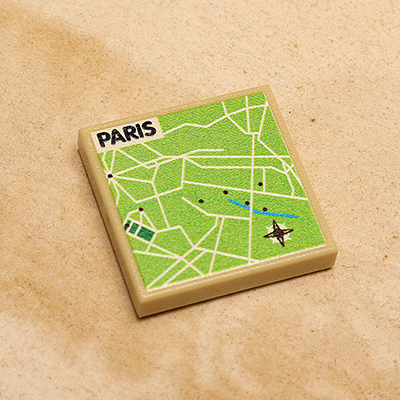 B3 Customs® Paris, France Map (2x2 Tile) (Online Order Only)