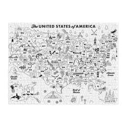 Maptote USA Color-In 1000 Piece Jigsaw Puzzle Galison (ONLINE ORDER ONLY)