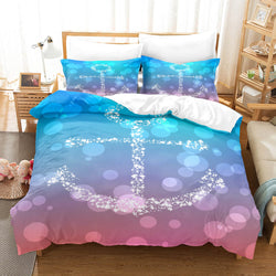 Marine Anchor Bedding Set Quilt Cover Room Decoration (Online Order Only)