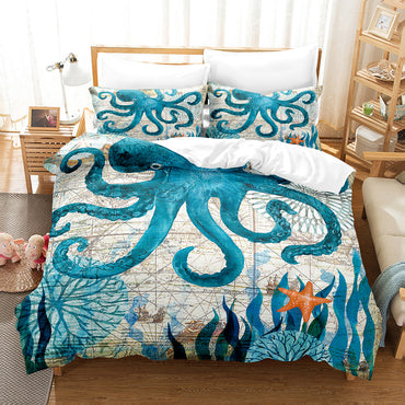 Marine Animal Bedding Set Quilt Cover Without Filler (Online Order Only)