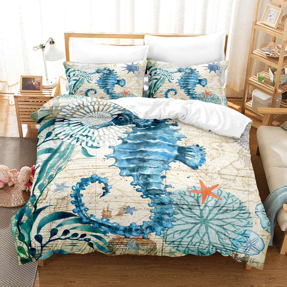 Marine Animal Bedding Set Quilt Cover Without Filler (Online Order Only)