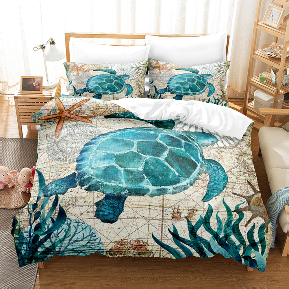 Marine Animal Bedding Set Quilt Cover Without Filler (Online Order Only)
