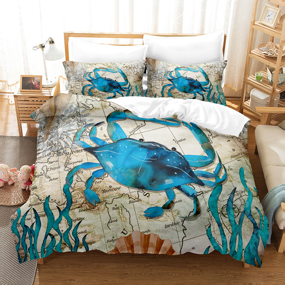 Marine Animal Bedding Set Quilt Cover Without Filler (Online Order Only)