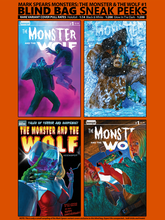 Mark Spears Monsters The Monster & The Wolf #1 A Mark Spears Blind Bag (10/08/2025) Ex Posse 5 PACK (ONLINE ORDER ONLY)