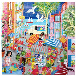Marketplace in France 1000 Piece Jigsaw Puzzle eeBoo (ONLINE ORDER ONLY)