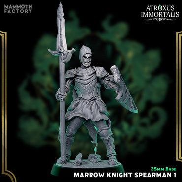 Marrow Knight Spearmen – Undead Draugr Skeletal Soldier Miniatures (ONLINE ORDER ONLY)