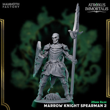Marrow Knight Spearmen – Undead Draugr Skeletal Soldier Miniatures (ONLINE ORDER ONLY)