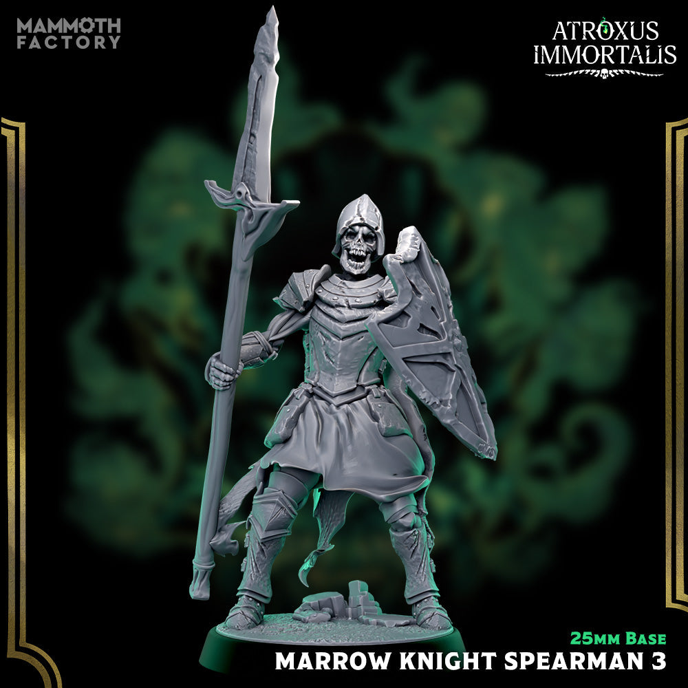 Marrow Knight Spearmen – Undead Draugr Skeletal Soldier Miniatures (ONLINE ORDER ONLY)